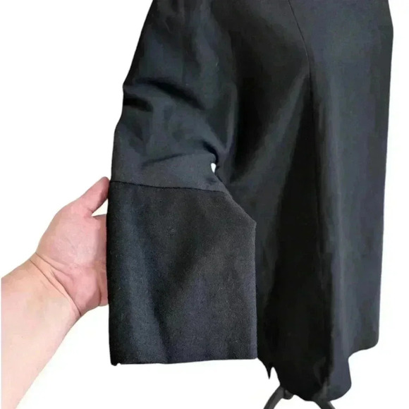 Melow par Melissa Bolduc Dress Black Wool Blend Boat Neck Women's size Large - Picture 7 of 10